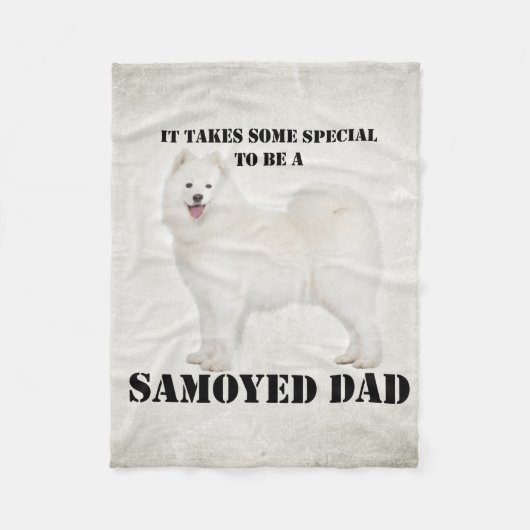 Couverture Polaire Samoyed Papa Fleece Blanket (Devant)