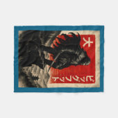 Couverture Polaire Samurai Bigfoot Graphic Tee Japanese Vintage  (Devant (Horizontal))