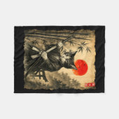Couverture Polaire Samurai Cat Japanese Art Men Boys Funny Graphic Te (Devant (Horizontal))