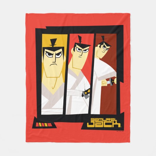 Couverture Polaire Samurai Jack Caractère Tri-Panel Futuristic Frame (Devant)