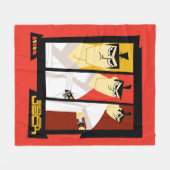 Couverture Polaire Samurai Jack Caractère Tri-Panel Futuristic Frame (Devant (Horizontal))