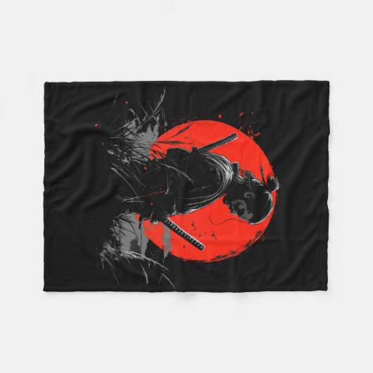 Couverture Polaire Samurai Spirit Graphic Modern Warrior's (Devant (Horizontal))