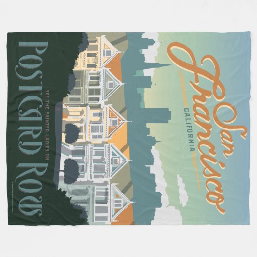 Couverture Polaire San Francisco, CA - rangée de carte postale (Devant (Horizontal))