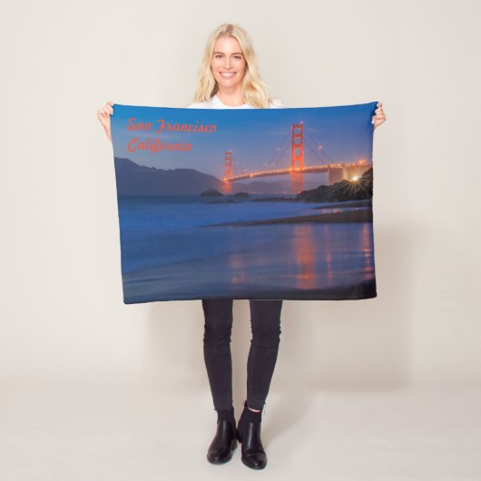 Couverture Polaire San Francisco California Golden Gate Bridge (En situation)