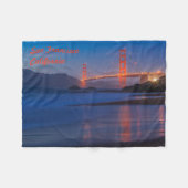 Couverture Polaire San Francisco California Golden Gate Bridge (Devant (Horizontal))