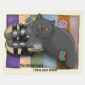 Couverture Polaire Sandal Chat Shorthair britannique Funny mignon (Devant (Horizontal))