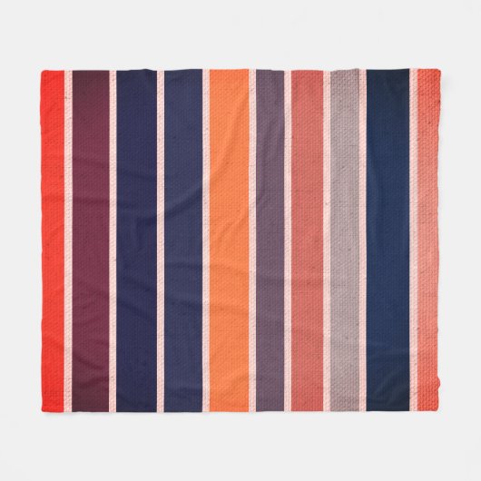 Couverture Polaire Sangria rayée (Devant (Horizontal))