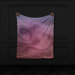 Couverture Polaire Sangria Strata Moody Pink and Purple Luxe Agate