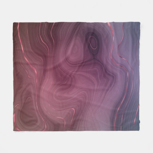 Couverture Polaire Sangria Strata | Moody Pink and Purple Luxe Agate (Devant (Horizontal))