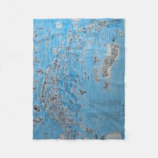 COUVERTURE POLAIRE SANIBEL CAPTIVA ISLAND FLORIDA BLANKET THROW (Devant)