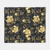 Couverture Polaire Sans couture avec orchidées de bijoux (Devant (Horizontal))