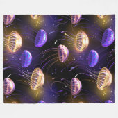 Couverture Polaire Sans joint avec méduse éclatante (Devant (Horizontal))