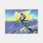 Couverture Polaire Sans peur - Motocross Rider (Devant (Horizontal))