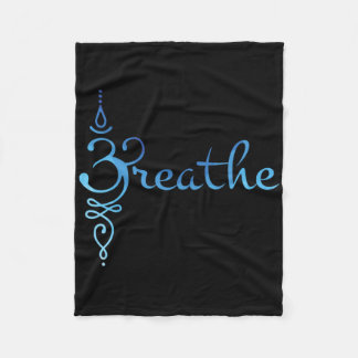 Couverture Polaire Sanskrit Zen Yoga Meditation Breathing Symbol 