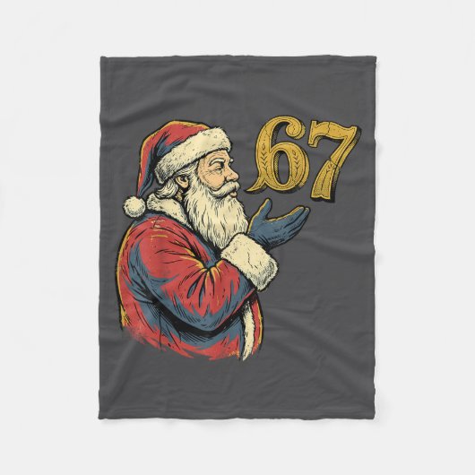 Couverture Polaire Santa 67 Number Funny Christmas Meme Se  (Devant)
