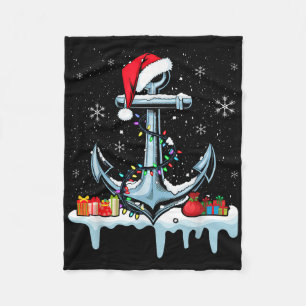 Couverture Polaire Santa Ancre Lumières de Noël Cool Voile Bateau