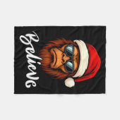 Couverture Polaire Santa Bigfoot Christmas Funny Sasquatch Believe Xm (Devant (Horizontal))
