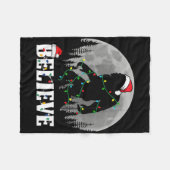 Couverture Polaire Santa Bigfoot Christmas Lights Funny Sasquatch Bel (Devant (Horizontal))