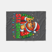 Couverture Polaire Santa Bigfoot Christmas Sasquatch 67 Funny Meme Si (Devant (Horizontal))
