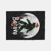 Couverture Polaire Santa Bigfoot Christmas Sasquatch Believe Xmas Men (Devant (Horizontal))