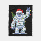 Couverture Polaire Santa Bigfoot Christmas Tree Xmas Lights Funny Sas (Devant)