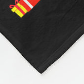 Couverture Polaire Santa Bigfoot Christmas Tree Xmas Lights Funny Sas (Coin)