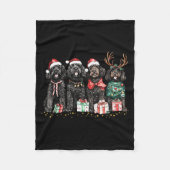 Couverture Polaire Santa Black Goldendoodle Christmas Winter Goldendo (Devant)
