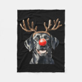 Couverture Polaire Santa Black Labrador Christmas Black Labrador Dog (Devant)
