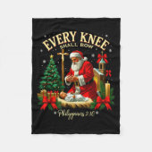 Couverture Polaire Santa Christmas Nativity Scene Xmas Every Knee Sha (Devant)