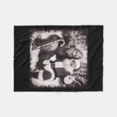Couverture Polaire Santa Claus And Sasquatch Bigfoot Funny Joyful Sno (Devant (Horizontal))