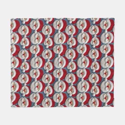 Couverture Polaire Santa Claus crochet motif (Devant (Horizontal))