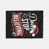 Couverture Polaire Santa Claus Don't Stop Believing Christmas Letter (Devant (Horizontal))