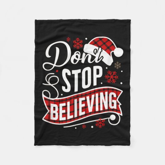 Couverture Polaire Santa Claus Don't Stop Believing Christmas Letter (Devant)