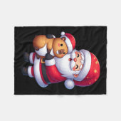 Couverture Polaire Santa Claus Hugs Capybara Funny Christmas Matching (Devant (Horizontal))