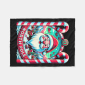Couverture Polaire Santa Claus Pôle Nord Joyeux Noël Festif Xma (Devant (Horizontal))
