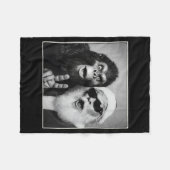 Couverture Polaire Santa Claus Selfie Bigfoot Christmas Funny Sasquat (Devant (Horizontal))