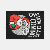 Couverture Polaire Santa Claus venant elle a dit amusant Noël Noël No (Devant (Horizontal))