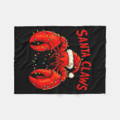 Couverture Polaire Santa Claws Funny Christmas Lobster With Lights (Devant (Horizontal))