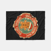 Couverture Polaire Santa Cookie Testing Department Taster Christmas (Devant (Horizontal))