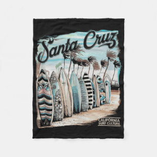 Couverture Polaire Santa Cruz Hommes Femmes Californie Rétro Coucher 