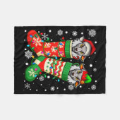 Couverture Polaire Santa Elf Sheep Animal In Christmas Socks Men Wome (Devant (Horizontal))