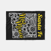Couverture Polaire Santa Fe Nm - New Mexico City With Mandala (Devant (Horizontal))