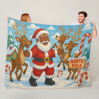 Couverture Polaire Santa Fleece Christmas Blanket