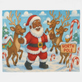 Couverture Polaire Santa Fleece Christmas Blanket (Devant (Horizontal))