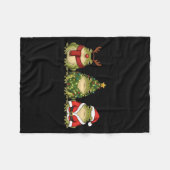 Couverture Polaire Santa Green Frog Christmas Tree Frog Lover Animal (Devant (Horizontal))