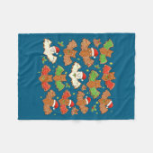 Couverture Polaire Santa Hat Bat Soky Christmas Gingerbread Bats Xmas (Devant (Horizontal))