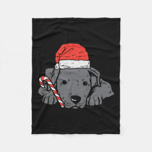 Couverture Polaire Santa hat pitbull pit chien noël Noël Noël