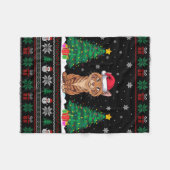 Couverture Polaire Santa Hat Savannah Chat Feux de Noël (Devant (Horizontal))