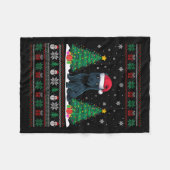 Couverture Polaire Santa Hat Scottie Chien Christmas Tree Lumières S  (Devant (Horizontal))