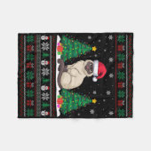 Couverture Polaire Santa Hat Siamese Chat Noël Arbre Lumières Laid S (Devant (Horizontal))